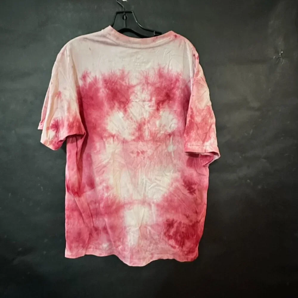 Pink Nike tie Dye Tee Shirt T-shirt Handmade Size Large  Short Sleev